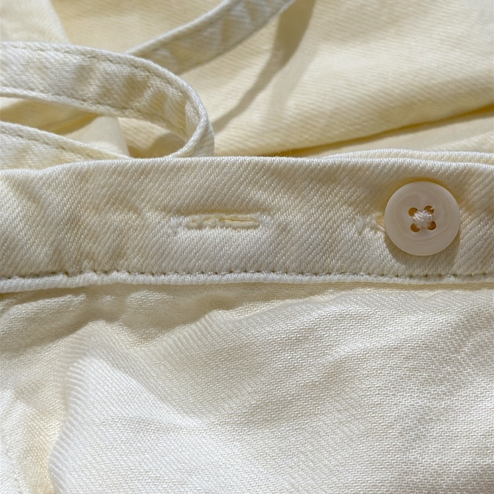 J. Crew Garment-Dyed Wrap Skirt AY930 sz L  Pale Yellow - Picture 7 of 7